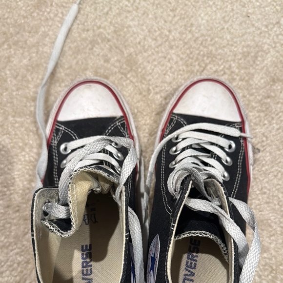 Black High-Top Wedge Sneakers - Picture 5 of 5